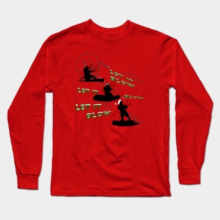 Festive Christmas Seasonal Holiday Kitesurfing 7 Long Sleeve T-Shirt